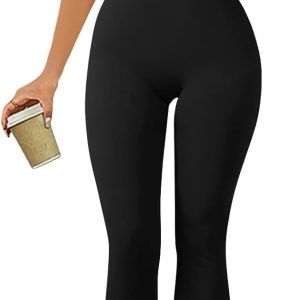 Women Yoga Jumpsuits Double Lined Sweetheart Neck Sleeveless Bell Bottoms Flare Jumpsuits Trendy Clothes